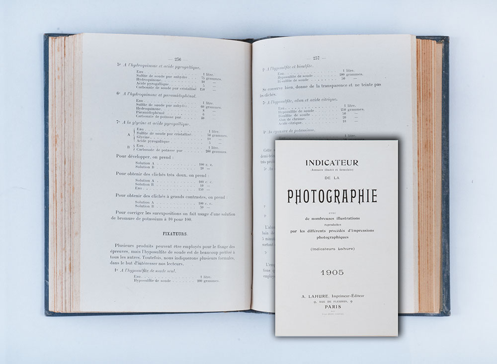 A. Lahure, ed. lit. 1905. Indicateur de la Photographie: annuaire illustré et formulaire. Paris: A. Lahure.
