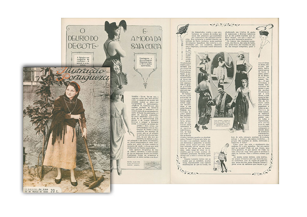 Almeida, Avelino de. 1920. “O delírio do decote e a moda da saia curta” Ilustração Portugueza, II Série, N.º 735,  22 de março
